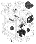 Part Location Diagram of 1001493MA Murray Baffle, Foam