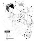 Part Location Diagram of 44X7097 Murray Decal, Right Hood