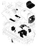 Part Location Diagram of 44X7758 Murray Decal, Left Hood