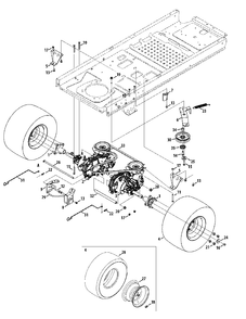 Drive System Diagram and Parts List for M200-46 (RZT-46)(2014) Murray Lawn Tractor