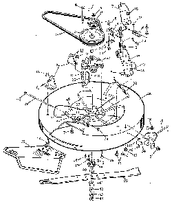 Mower housing bottom half Diagram and Parts List for 9-30502  Murray Lawn Mower