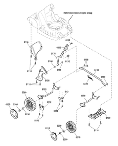 Wheel And Axles Group - Push (884145) Diagram and Parts List for 500 (884145)(2010) Murray Lawn Mower