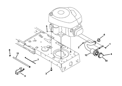Engine Accessories Diagram and Parts List for M1338 (13AC76LF058)(2013) Murray Lawn Tractor