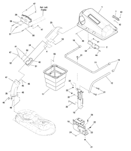 Catcher Group Diagram and Parts List for 7600082 2010 Murray Lawn Tractor Accessories