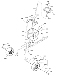 Steering Group (7501296) Diagram and Parts List for MT155380 (7800561)(2009) Murray Lawn Tractor