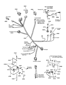 Electrical Group, Rzt (7501704) Diagram and Parts List for RZT26520 (2691079-00)(2012) Murray Lawn Tractor