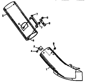 Chute Extension Diagram and Parts List for 403227  Murray Lawn Tractor Accessories