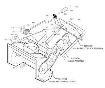 Chute Rod Assembly Diagram and Parts List for 525-21 (1695538)(2009) Murray Snow Blower