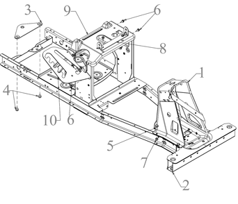 Frame Diagram and Parts List for 13DC26JD058 2020 Murray Lawn Tractor