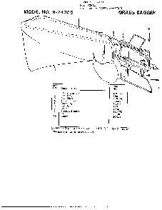 Grass bagger Diagram and Parts List for 8-22253  Murray Lawn Mower