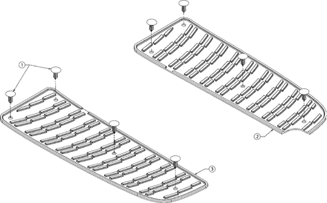 Foot Pad Diagram and Parts List for M175-42 (13BN77SS058)(2020) Murray Lawn Tractor