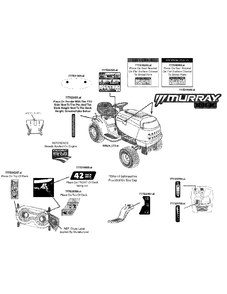 Part Location Diagram of 777D19600 Murray Lbl:Deck:Black42_Murray