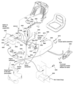 Electrical Group Diagram and Parts List for MT175420H (2690928)(2011) Murray Lawn Tractor