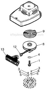 Page C Diagram and Parts List for 53629252300  Murray Cultivator