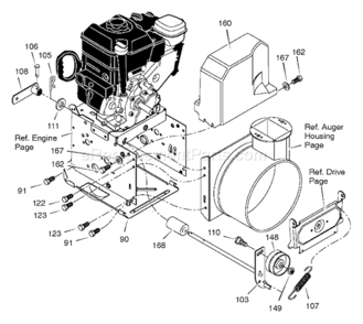 Part Location Diagram of 152170 Murray Cover-Belt