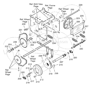 Page C Diagram and Parts List for 53688165 2005 Murray Snow Blower