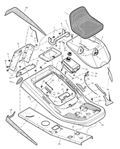 Chassis And Hood Diagram and Parts List for 309029X50B 2003 Murray Lawn Tractor