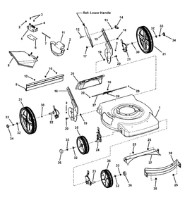 Deck Assembly - Push, Hi-Wheel Diagram and Parts List for NM2265HW (7800241)(2008) Murray Lawn Mower