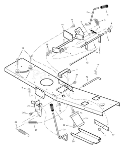 Mower Housing Suspension Diagram and Parts List for 309029X11B 2003 Murray Lawn Tractor