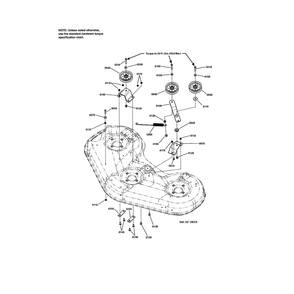 52-Inch Deck - Idler Diagram and Parts List for RZT26520 2691079 Murray Ride-On Cars