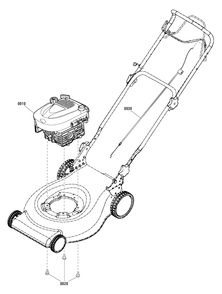 Engine Group (881613) Diagram and Parts List for MXU16550E (881559)(2012) Murray Lawn Mower