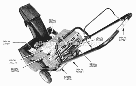 Part Location Diagram of 48X384 Murray DECAL, MURRAY 3/20