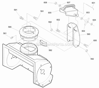 Part Location Diagram of 337104 Murray Chute, Lower