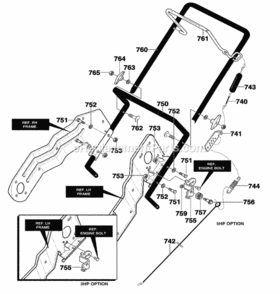 Part Location Diagram of 761486E701 Murray Bracket, Cable