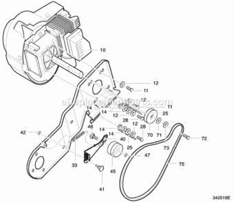 Part Location Diagram of F-031077C Murray Parts Manual
