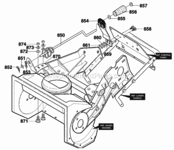 Part Location Diagram of 340186 Murray Assembly, Chute Crank