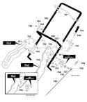 Handle_Assembly Diagram and Parts List for 621450X4E  Murray Snow Blower