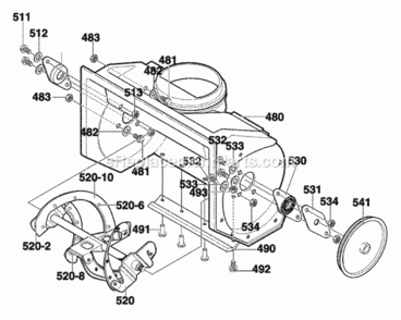 Part Location Diagram of 307049E701 Murray Auger & Blade Support