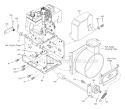 Frame Diagram and Parts List for 622505X0B  Murray Snow Blower