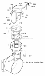Part Location Diagram of 1501932YZ Murray Chute Collar