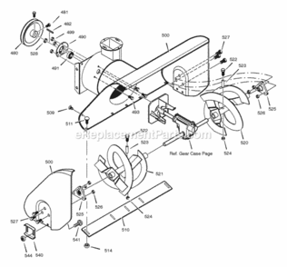 Part Location Diagram of 1501160E700 Murray HOUSING, Assembly