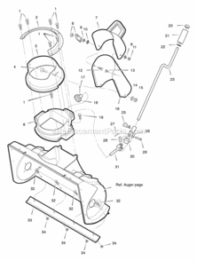 Part Location Diagram of 1501853MA Murray Chute Ring Retainer