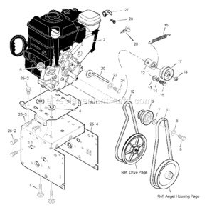 Page A Diagram and Parts List for 6240810X110 18-2827-882007 Murray Snow Blower