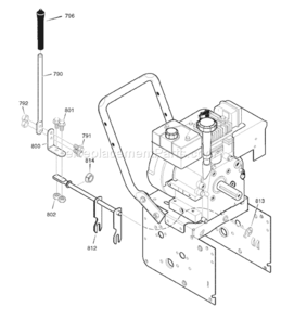 Page J Diagram and Parts List for 6240810X110 18-2827-882007 Murray Snow Blower