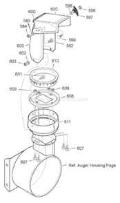 Page F Diagram and Parts List for 6240810X110 18-2827-882007 Murray Snow Blower
