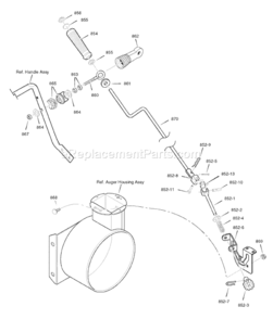 Page J Diagram and Parts List for 6240810X85 18-2857-282007 Murray Snow Blower