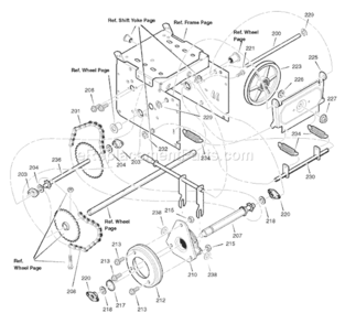 Page C Diagram and Parts List for 6240810X85 18-2857-282007 Murray Snow Blower