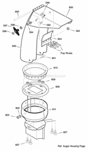 Part Location Diagram of 1501579 Murray Chute Assembly And Guard