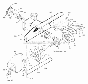 Part Location Diagram of 1501696E012 Murray Housing, Assembly