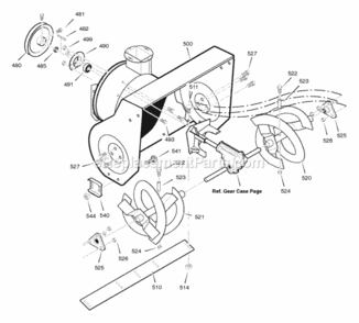 Part Location Diagram of 1501436E717 Murray Housing, Assembly