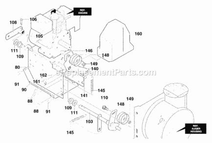 Part Location Diagram of 761702-860 Murray FRAME Assembly