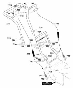 Part Location Diagram of 9552-821 Murray HANDLE, UPPER