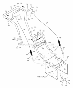 Part Location Diagram of 301387E771 Murray Clutch Handle, Left