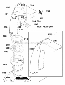 Part Location Diagram of 760018-853 Murray Chute