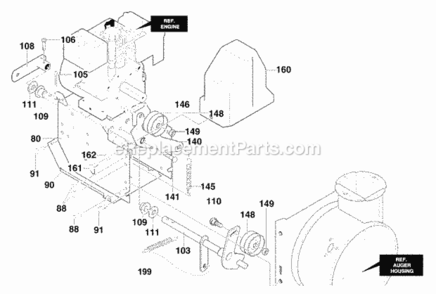 Part Location Diagram of 761702-850 Murray Frame Assembly
