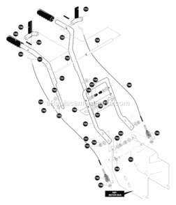 Part Location Diagram of 762335-853 Murray Handle, Upper Left Hand